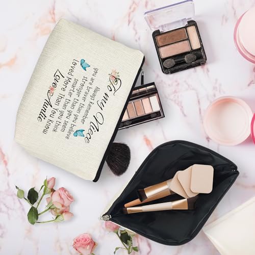 Huester To My Niece Makeup Bag, Auntie Gifts - Inspirational Cosmetic Bag Travel Make Up Pouch