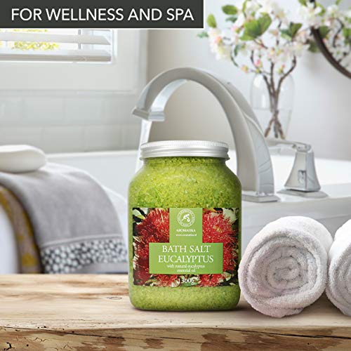 Eucalyptus Bath Salts with Natural Sea Salt for Relaxation & Sleep - 46 oz