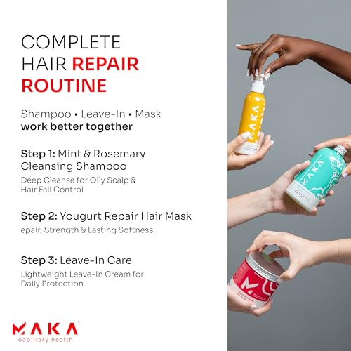 Yogurt Hair Mask for Damage Repair & Hair Loss Prevention - 12 Fl Oz - Variation of Yogurt Hair Mask