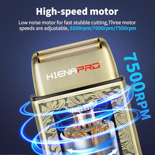 HIENA PRO Double Foil Electric Shaver for Men, Cordless & Rechargeable