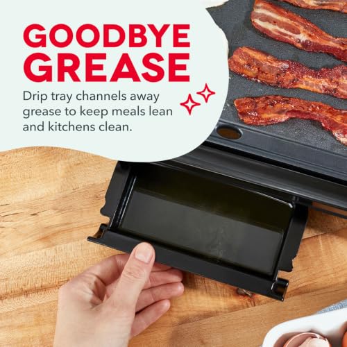 Electric Griddle - 20-Inch Nonstick Flat Top with Removable Plate, Black