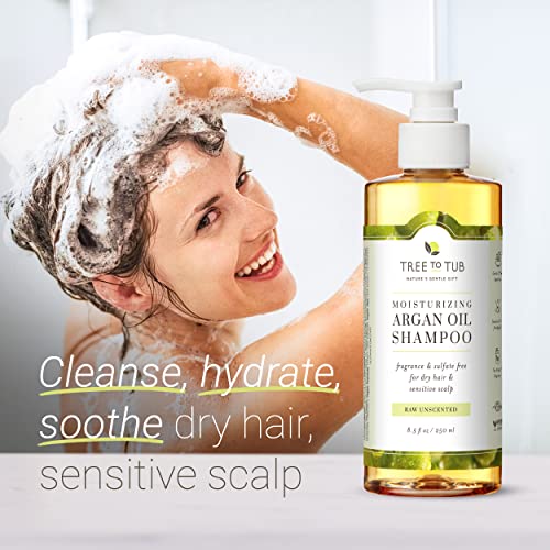 Tree To Tub Unscented Hydrating Shampoo for Sensitive Scalp - 8.5 Fl Oz Pack of 2