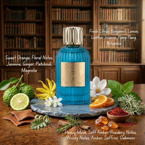 Paris Corner Qissa Blue Eau de Parfum Spray 100ml - Bold Citrus-Woody Scent