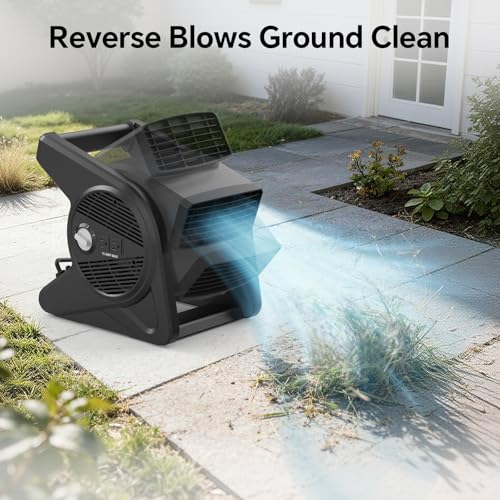 Shinic 15-Inch Utility Pivoting Blower Fan - Black, 375 CFM, Work & Garage Use