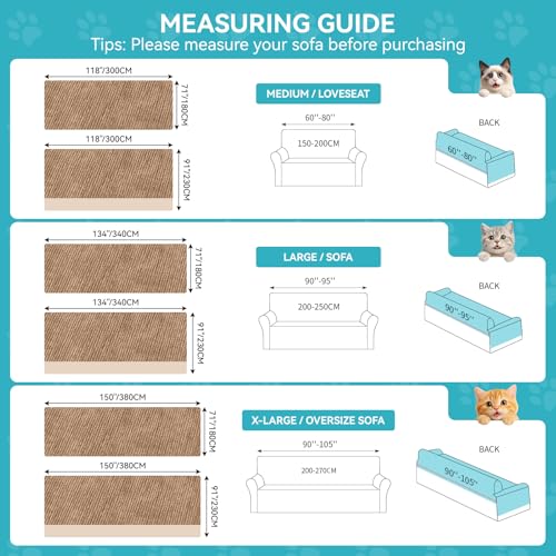 Warmstar Brown 91x150 Inch Waterproof Pet Couch Protector - Anti-Scratch Sofa Cover