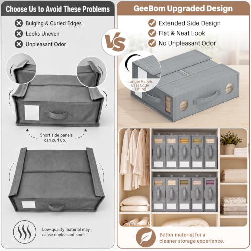 GeeBom 9 Pack Bed Sheet Organizers with Clear Windows & Handles