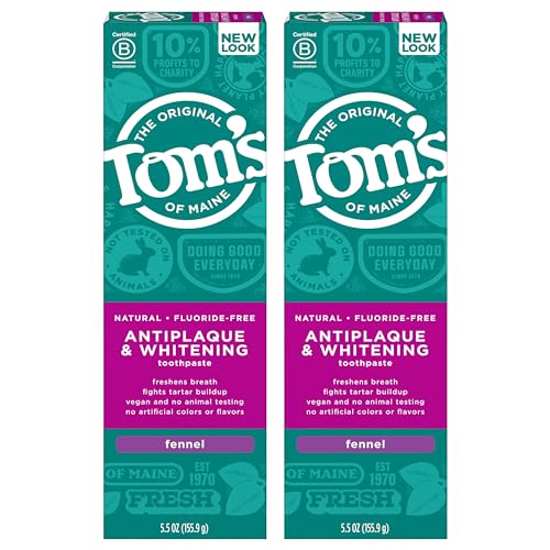 Tom's of Maine Fluoride-Free Antiplaque & Whitening Toothpaste, Fennel, 11 oz