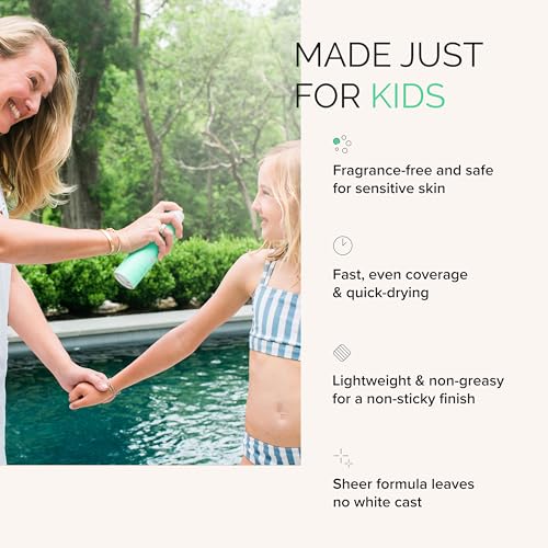 Kids Sunscreen Spray SPF 40 with Vitamin C - Water-Resistant, 6 Fl Oz - Fast-Drying Sun Protection for Sensitive Skin - Variation of THIS listing