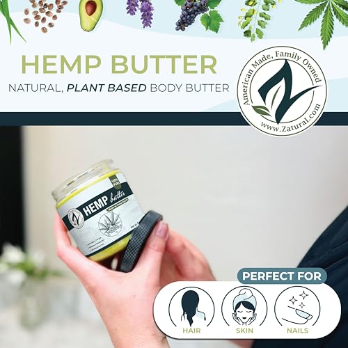 Hemp Butter Set - 4 Ounce 2-Pack, Vegan Moisturizing Body & Skin Care