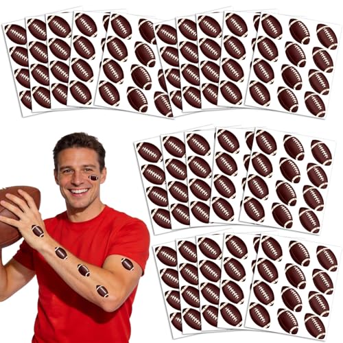 Football Temporary Tattoos Stickers,20 Sheets 240 Pieces Football Themed Tattoos Stickers Party Decoration Supplies Party favors for Adults