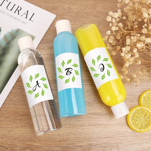 25 Pack 8 oz Plastic Travel Bottles with White Flip-Top Caps, BPA-Free for Liquids