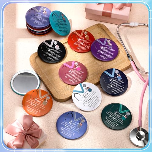 Nurse Gifts Compact Mirror Set - 100 Multicolor Medals & Classic Design - Variation of Medal / Classic / 100