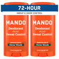 Mando Antiperspirant Deodorant Stick for Men - Clover Woods, 2 Pack, 2.6 oz