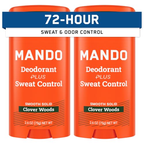 Mando Antiperspirant Deodorant Stick for Men - Clover Woods, 2 Pack, 2.6 oz