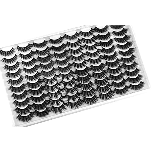 Mink Lashes Faux False Eyelashes Dramatic Natural Look 8 Styles Fake Eyelashes Pack 18-22MM Thick Crossed Fluffy Volume Reusable Eyelashes 3D Multi-layered Cat Eye&Round Shape by Boahankuke