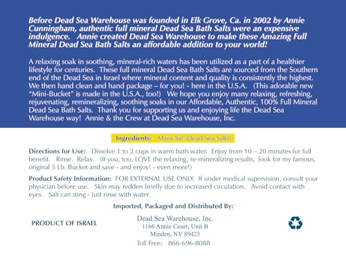 Dead Sea Salts for Bath Soaking - 2 Lb Pack of 2 Mineral Bath Salts for Relaxation & Skin Relief