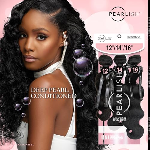 Sensationnel Pearlish Multi Bundle Human Hair Extensions - 10 12 14 Inch Natural
