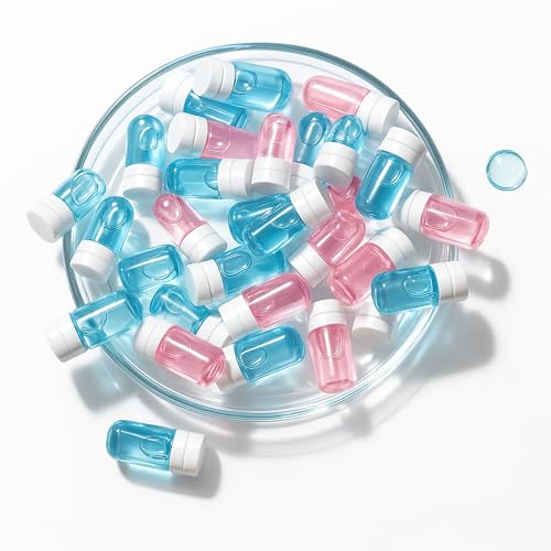 Zdiwond Rose & Camellia Travel Cleansing Oil Capsules - Gentle Makeup Remover for All Skin Types, 40 Single-Use Bottles