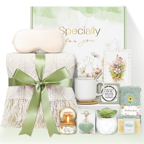 Get Well Gifts for Women Self Care Gifts, Sympathy Gift Baskets Spa Gifts Set, Thinking of You Inspirational Hug in a Box Gifts for Mom Her Friend Sister Wife Girlfriend