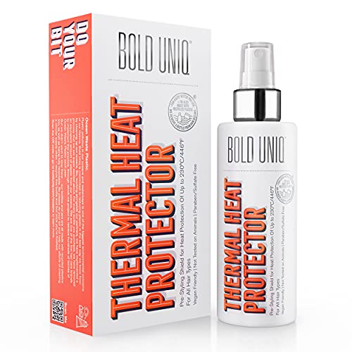 Heat Protectant Spray for Hair Up to 450°F - Lightweight Thermal Shield, Sulfate & Paraben Free