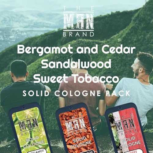 Men's Solid Cologne Sample Pack in Vintage Tin - Tobacco, Citrus & Sandalwood Fragrance Set