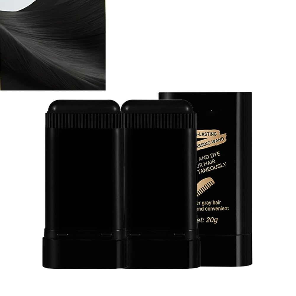 Bosuyo Ultimate Hair Dye Comb, Waterproof and Sweat-Proof Hair Dye Comb for Gray Hair, 2 in 1 Instant Dye for Women & Men(Black+Black)