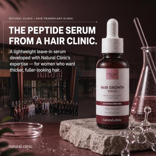 Hair Growth Serum for Women - Hyaluronic Acid, Peptides & Exosomes, 30ml