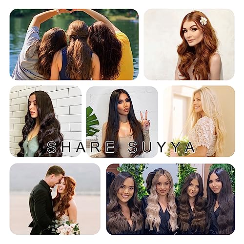 Clip-In Hair Extensions Human Hair 16 Inch Off Black #1B - Thick 120G