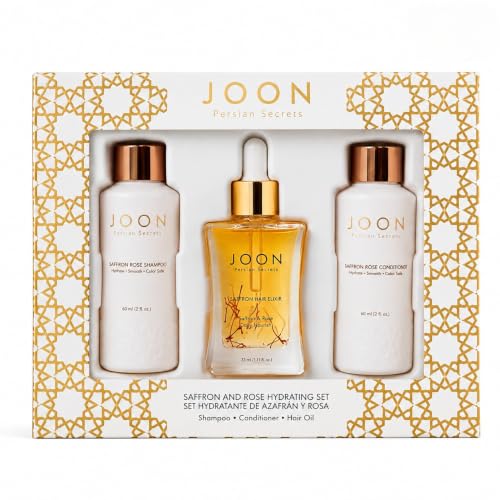 Hydrating Hair Care Set with Shampoo Conditioner & Saffron Elixir - Gift Set