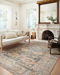 Loloi Margot Ocean/Spice 2'6" x 11'6" Runner Rug - Vintage Moroccan Style