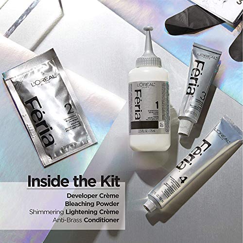 L'Oreal Feria Multi-Faceted Shimmering Hair Color Kit - Extreme Platinum, Pack of 2