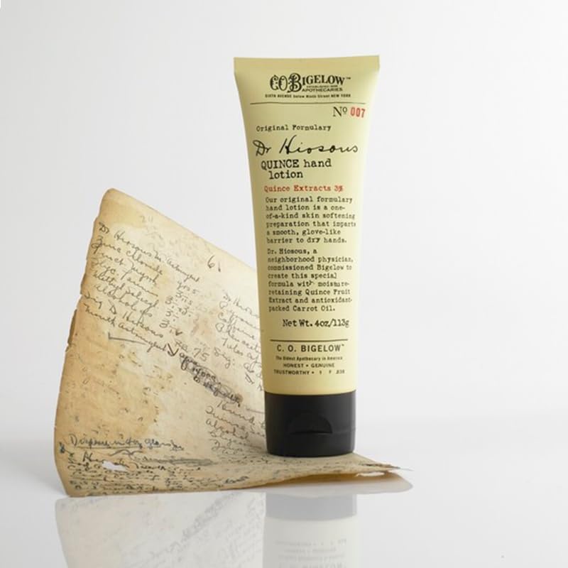 C.O. Bigelow Dr. Hiosous Quince Hand Lotion 4oz Pack of 2 - Moisturizing Hand Cream