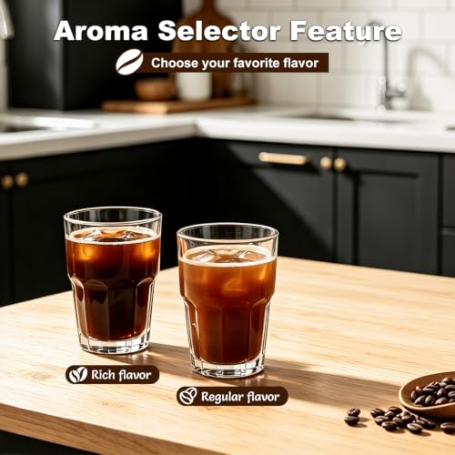 Black Drip Coffee Maker 12-Cup Programmable Coffee Machine with LCD, Timer & Aroma Selector