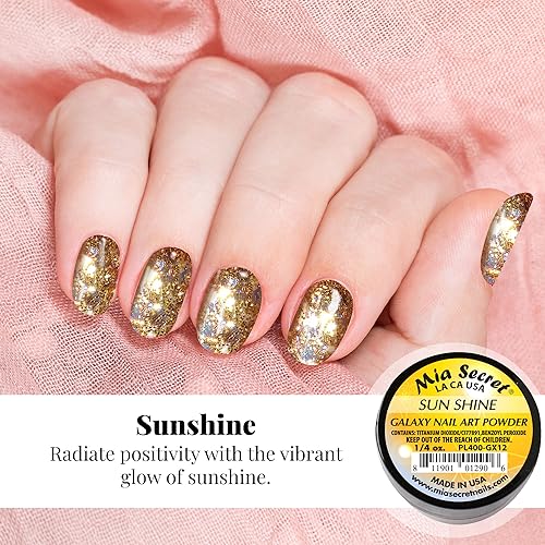 Galaxy Nail Art Powder Collection - 12 Vibrant Colors for Gel, Acrylic & Polish