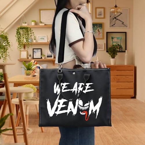 BWWKTOP Spider Hero Cosmetic Makeup Bag Villain Movie Fans Gift We Are Venom Makeup Zipper Pouch Bag (WE ARE VE BG)