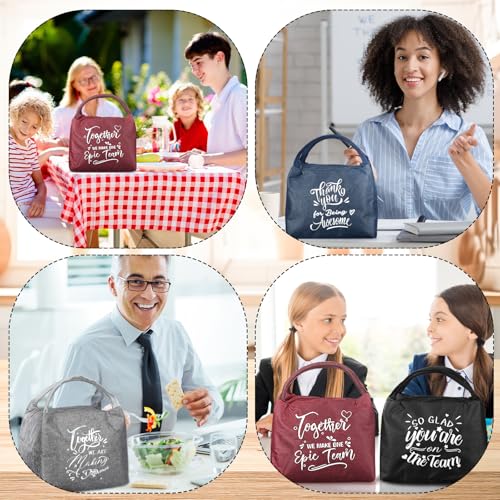 24 Pcs Inspirational Lunch Bags - Multi Color Thank You Gift Set for Employees