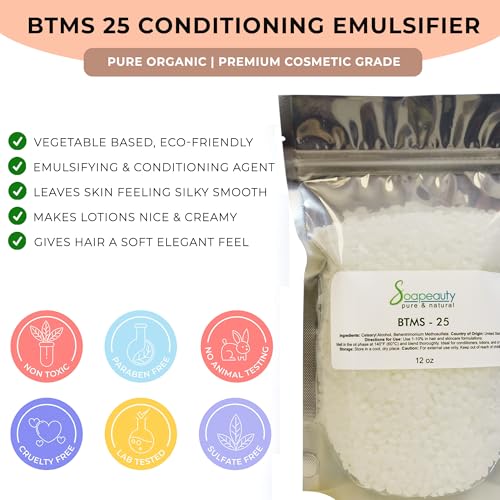 BTMS-25 Behentrimonium Methosulfate Conditioner Emulsifier 16oz - Bulk Hair & Skin Care Ingredient