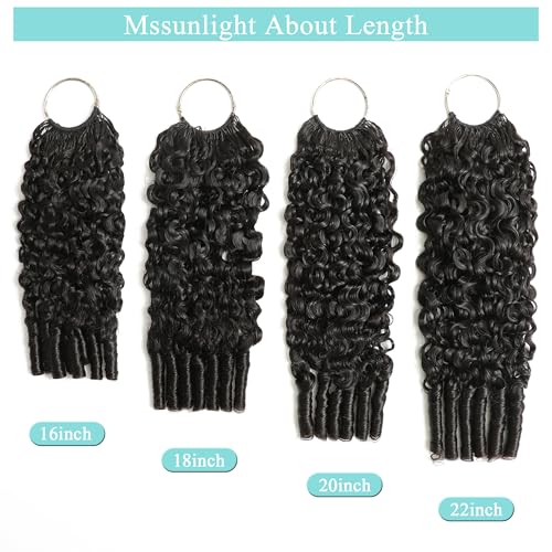 Coliki 1B# 20 Inch Burmese Curly Crochet Hair Extensions 50g Deep Feather Natural Black