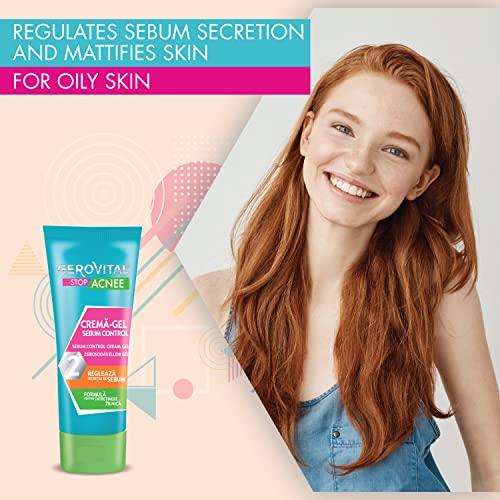 Sebum Control Face Cream-Gel for Oily Skin - Shine-Free, Matte Finish, 50ml