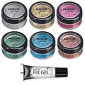 Holographic Glitter Shakers by Moon Glitter ? 100% Cosmetic Glitter for Face, Body, Nails, Hair and Lips - 0.17oz - Set of 6 colours