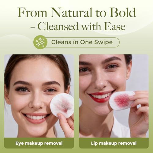 LASHVIEW Makeup Wipes Remover Gentle Eye Makeup Remover Pads Korean Micellar Water Cleansing Wipes, Biodegradable & Oil-Free for Face, Eyes, Sensitive Skin with Applicator, 100ct