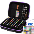 Essential Oils Carrying Case Holds, 70 Grids for 1-3ML Roller Bottles 5ml, 10ml, 15ml Bottles Storage Organizer Bag Hard Shell EVA, Essential Oil Bag with Labels & Bottle Opener & Plastic Droppers