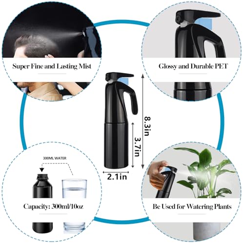 Black Curly Hair Brush Set for Women - Detangling & Styling Tools