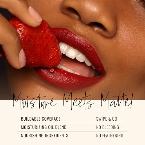 Runway Rogue Moisturizing Matte Lipstick - Guest List, 90s Nude Lip Color