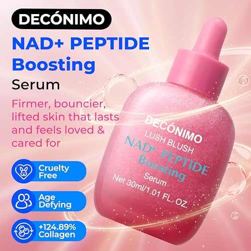 DEC?NIMO NAD+ Peptide Boosting Smoothie Serum ? Anti-Aging with 5 Ceramides & Vegan Collagen, Hydrating Antioxidant Serum for Firmness, Wrinkles & Radiant Glow (1.01oz / 30ml)