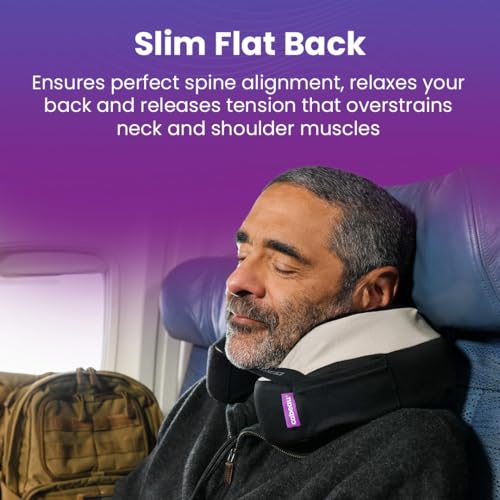 Travel Neck Pillow for Airplanes with Support Strap - Cairo Tan