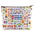 WZMPA Cuba Travel Cosmetic Bag Cuba Vacation Gift Take Me To Cuba Makeup Zipper Pouch Bag Cuba Souvenir Merch (To Cuba)