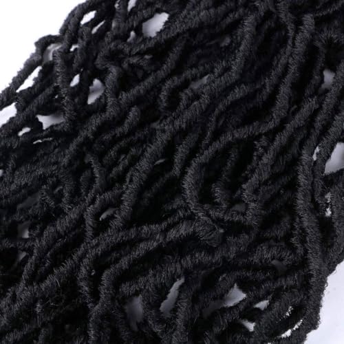 Layashow 24in Soft Locs Crochet Hair Pre-Looped 8 Packs 1B (Pack of 8, 24 Inch)