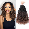 9 Packs 14 Inch Goddess Box Braids Crochet Hair with Curly Ends - Pre-Looped Boho Crochet Braid for Black Women, 1B/4/30#