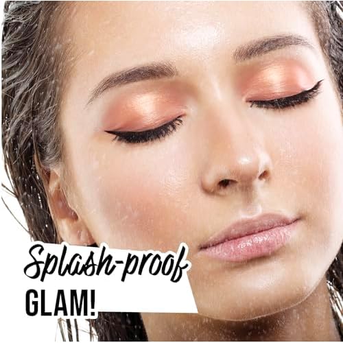 NOON'S UP Flat Eye-Liner - Waterproof Liquid Eyeliner Pen | Ultra-Slim & Bold Black Eyeliner | Quick-Dry & Waterproof Liquid Liner | Long Wear & No Smudge | Look-Defining Black Pen (0.017 Fl. Oz.)